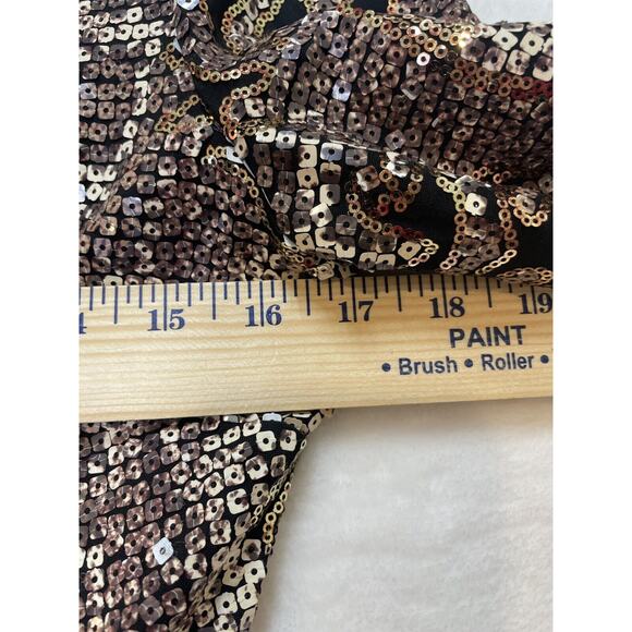 Frank Lyman Jacket Womens 4 Black Metallic Sequin Zip Blazer Cocktail Evening - Picture 12 of 16